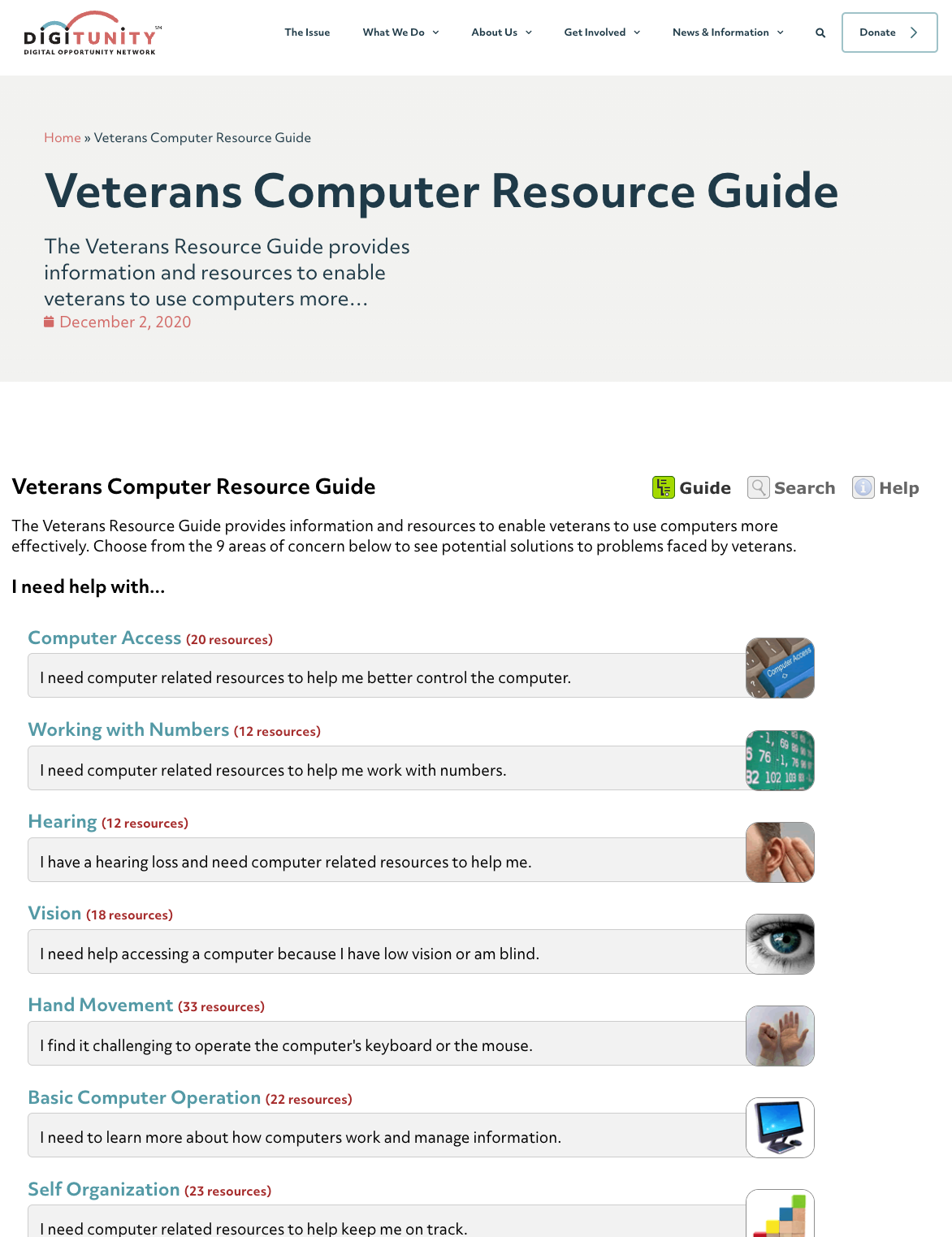 Veterans Computer Use Resource Guide Digital Opportunity Network