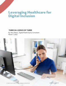 cover of article report - nurse at computer